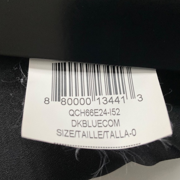 BCBGMaxazria Suni Jacquard Sheath Dress Sz 0 Navy Blue Cocktail Party Festive - Picture 13 of 13